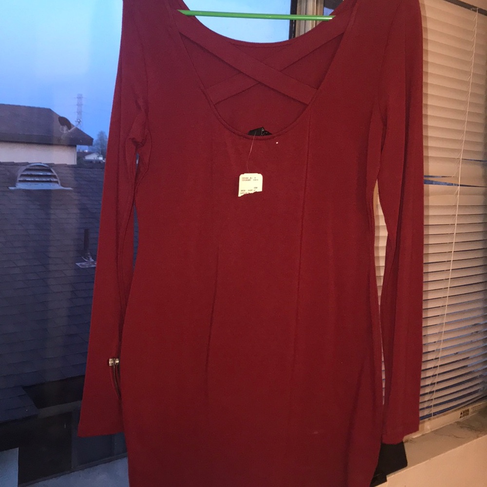 Mini Dress Red/Burgandy - Picture 2 of 2